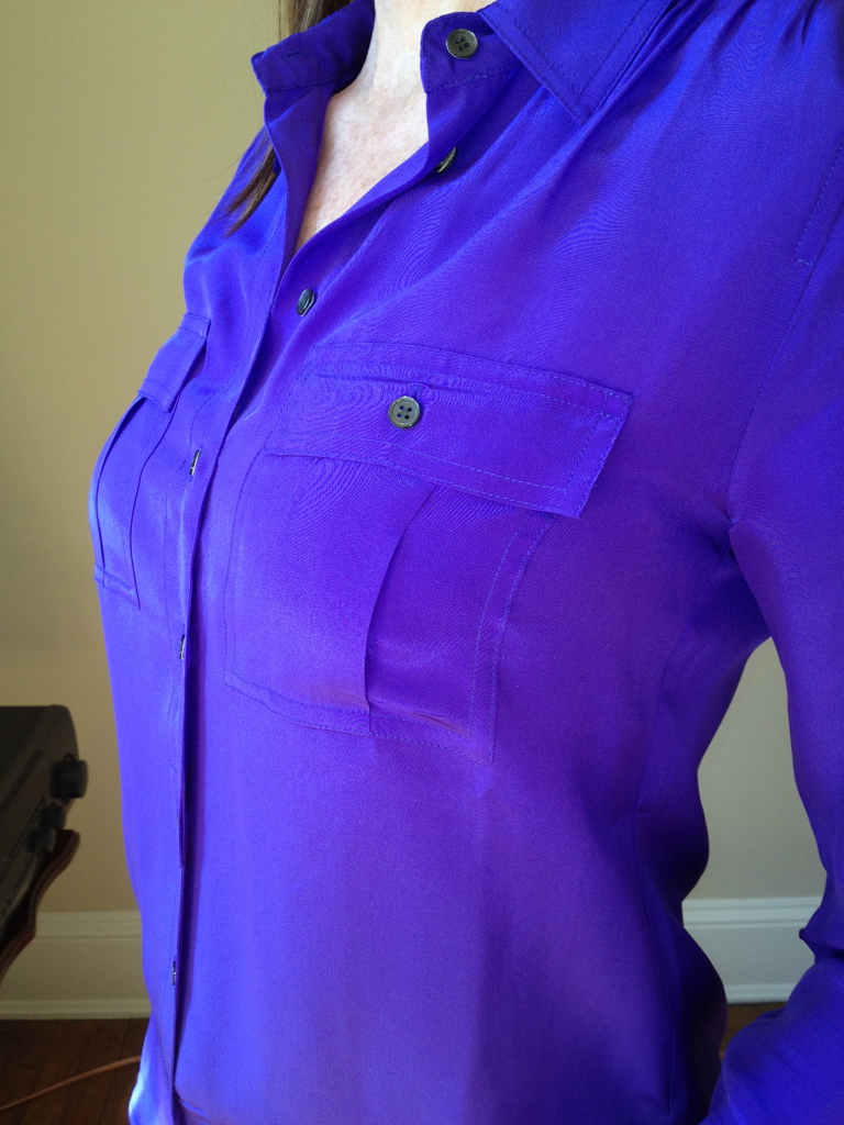 Shirt closed after PINX — purple shirt