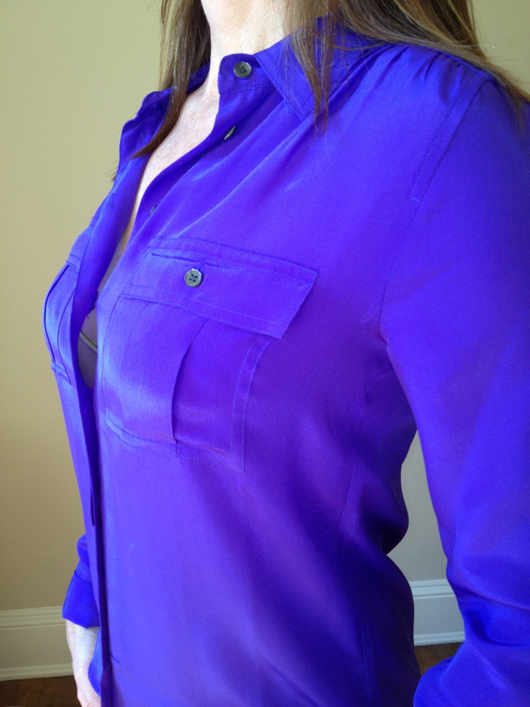 Shirt gaping before PINX — purple shirt